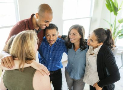 People supporting each other